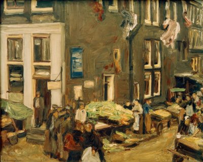 Judengasse in Amsterdam (Uilenburgersteeg Ecke Jodenbreestraat) von Max Liebermann